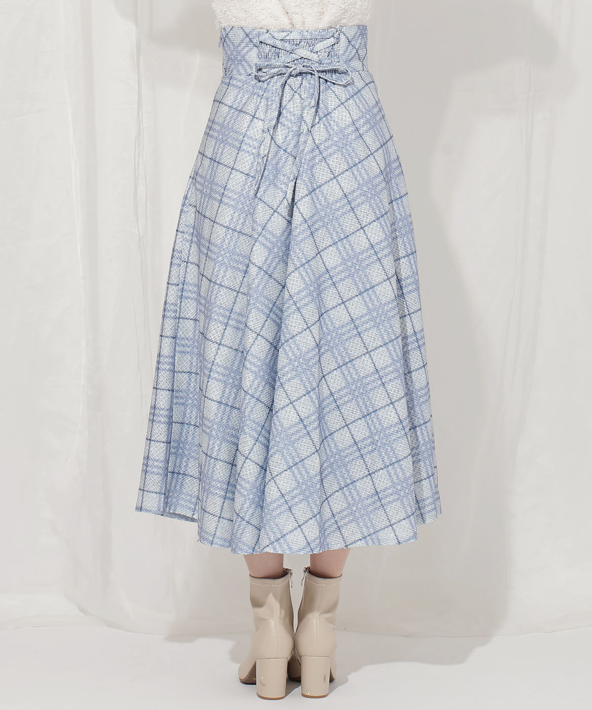 WILLSELECTION「バイヤスチェックサーキュラースカート」|フレア|