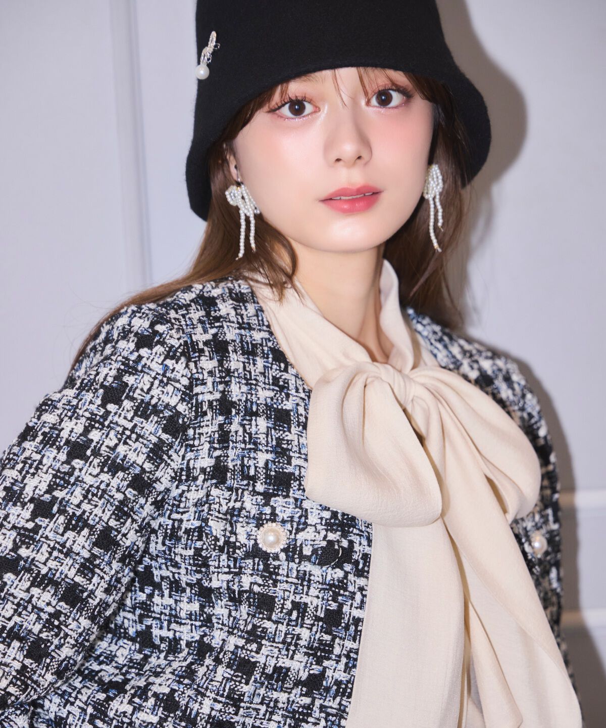 WILLSELECTION「MIXツイードノーカラージャケット」|ノーカラージャケット|