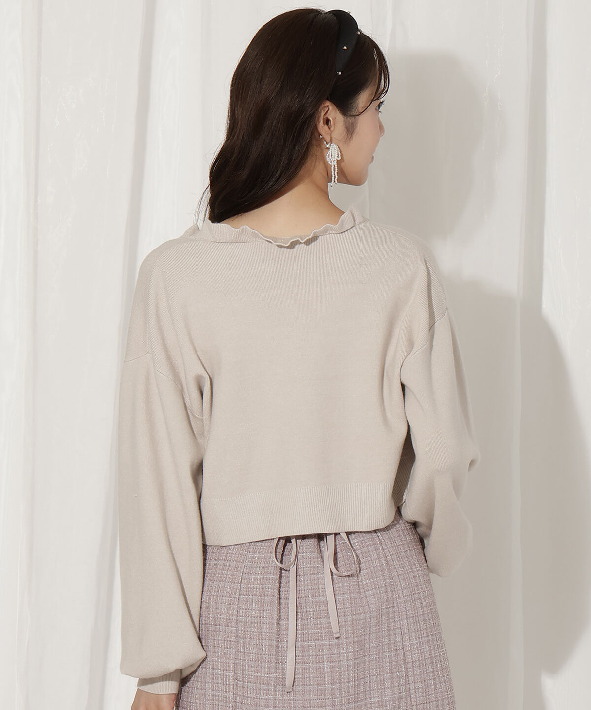 WILLSELECTION「フリルカーディガン&times;リボンキャミセット」|カーディガン|