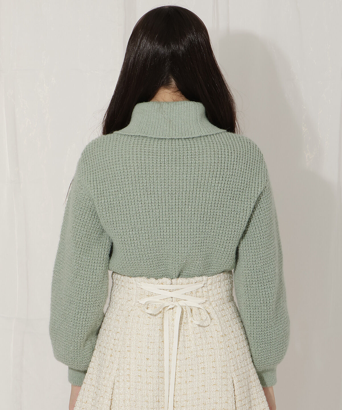 WILLSELECTION「レースアップタートルニット」|ニット・セーター|