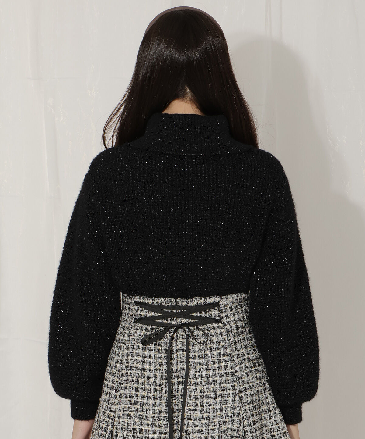 WILLSELECTION「レースアップタートルニット」|ニット・セーター|