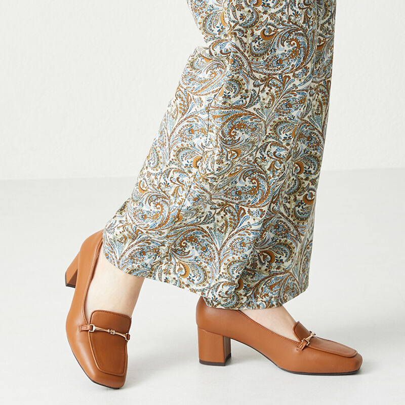 ORiental TRaffic「【跳べるパンプス/シリーズ累計１５０万足突破】ビットモチーフ/R-3207 ヒール ローファー」|パンプス|