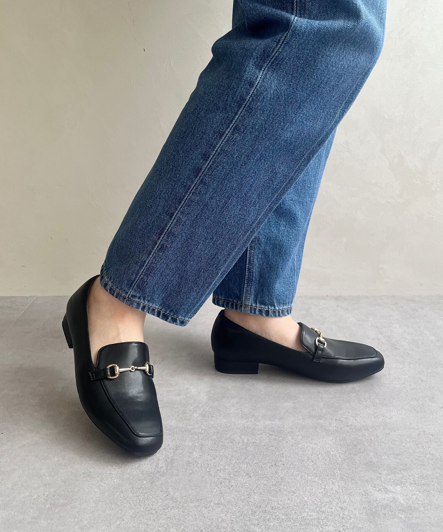 ORiental TRaffic「【跳べるパンプス/シリーズ累計１５０万足突破】スクエアトゥビットモチーフ  ローファー /R-3210」|パンプス|