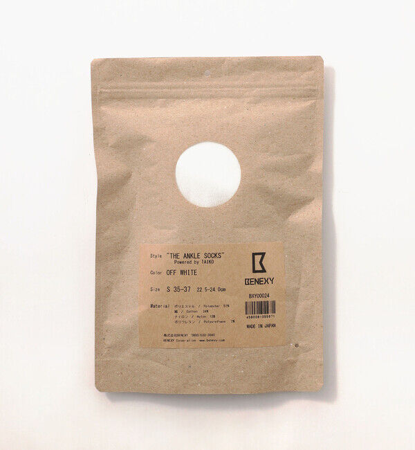BENEXY「【ベネクシー】ザ アンクルソックス/オフホワイト ポリエステル コットン/靴下 メンズ レディース」|ソックス|