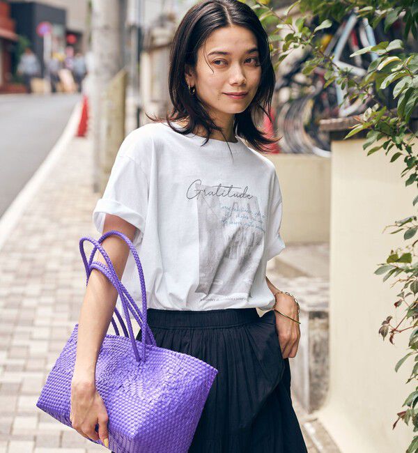 UNITED ARROWS green label relaxing「【WEB限定】＜at ease＞フォトグラフィック ショートスリーブ Tシャツ」|Tシャツ・カットソー|