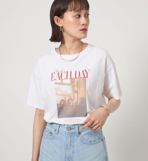 UNITED ARROWS green label relaxing「【WEB限定】＜at ease＞フォトグラフィック ショートスリーブ Tシャツ」|Tシャツ・カットソー|