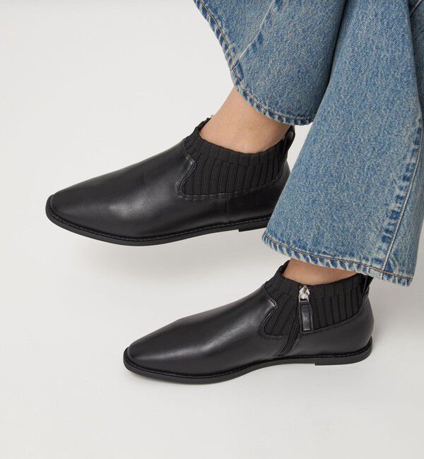 UNITED ARROWS green label relaxing「ストレッチ フラット ショートブーツ 撥水」|ロングブーツ|