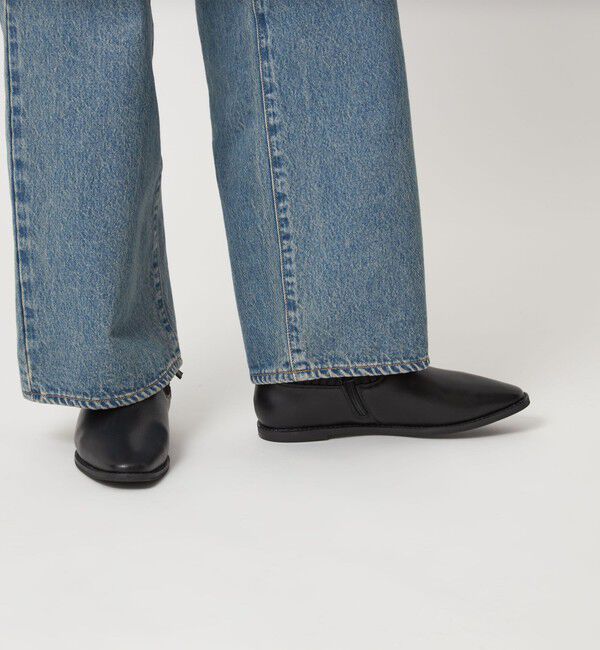 UNITED ARROWS green label relaxing「ストレッチ フラット ショートブーツ 撥水」|ロングブーツ|