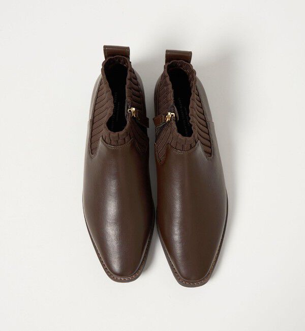 UNITED ARROWS green label relaxing「ストレッチ フラット ショートブーツ 撥水」|ロングブーツ|