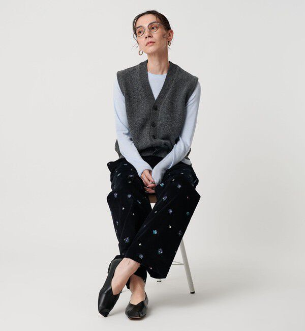 BEAUTY&YOUTH UNITED ARROWS「Vカットステッチ フラットシューズ」|バレエシューズ|