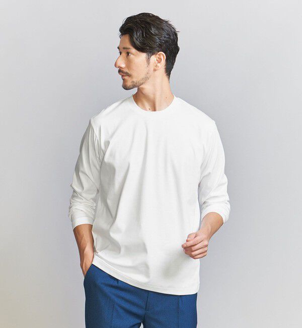 BEAUTY&YOUTH UNITED ARROWS「【WEB限定 WARDROBE SMART】NORITAKE クルーネック スマートフィット カットソー」|Tシャツ・カットソー|WHITE