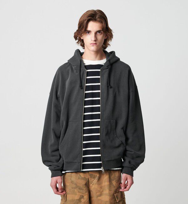 MONKEY TIME「オゾンウォッシュ フレンチテリー フルジップ フーディー」|カーディガン|