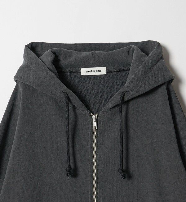 MONKEY TIME「オゾンウォッシュ フレンチテリー フルジップ フーディー」|カーディガン|