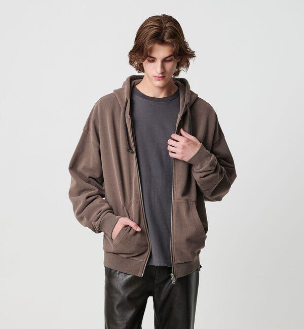 MONKEY TIME「オゾンウォッシュ フレンチテリー フルジップ フーディー」|カーディガン|