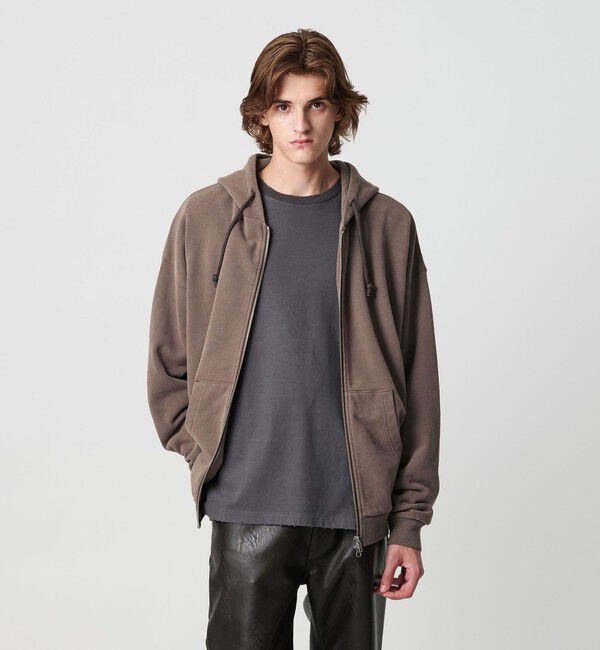 MONKEY TIME「オゾンウォッシュ フレンチテリー フルジップ フーディー」|カーディガン|