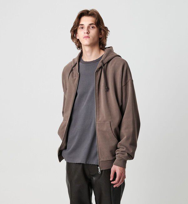 MONKEY TIME「オゾンウォッシュ フレンチテリー フルジップ フーディー」|カーディガン|