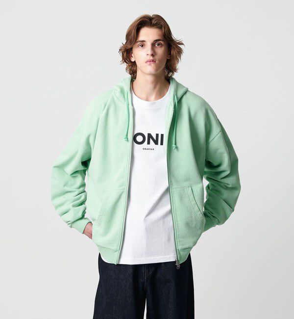 MONKEY TIME「オゾンウォッシュ フレンチテリー フルジップ フーディー」|カーディガン|