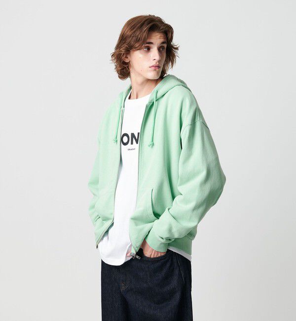 MONKEY TIME「オゾンウォッシュ フレンチテリー フルジップ フーディー」|カーディガン|