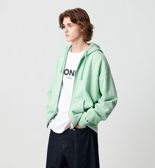 MONKEY TIME「オゾンウォッシュ フレンチテリー フルジップ フーディー」|カーディガン|