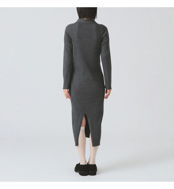 Ray BEAMS 「リブ ニット ポロ ワンピース」|ワンピース|