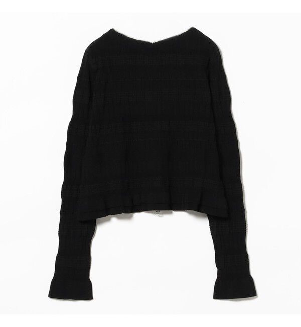 Ray BEAMS 「シャーリング ジップ Vネック カーディガン」|カーディガン|