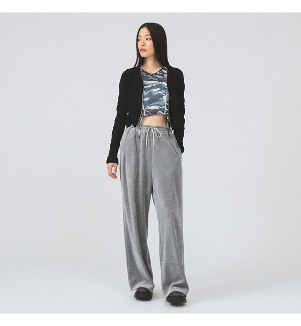 Ray BEAMS 「シャーリング ジップ Vネック カーディガン」|カーディガン|