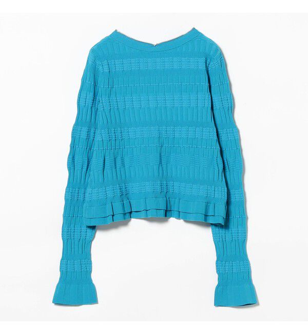 Ray BEAMS 「シャーリング ジップ Vネック カーディガン」|カーディガン|