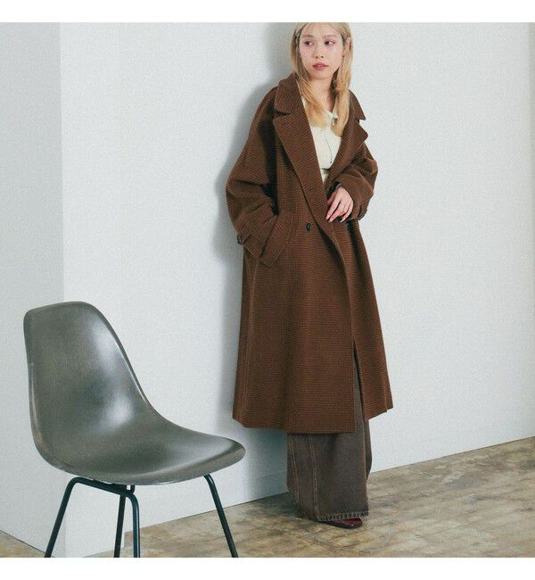 Ray BEAMS 「スタンドカラー ダブル コート」|その他|