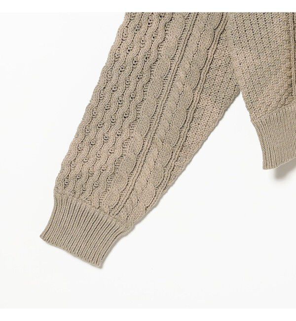 BEAMS「ワイドショートフィット アランニット」|ニット・セーター|