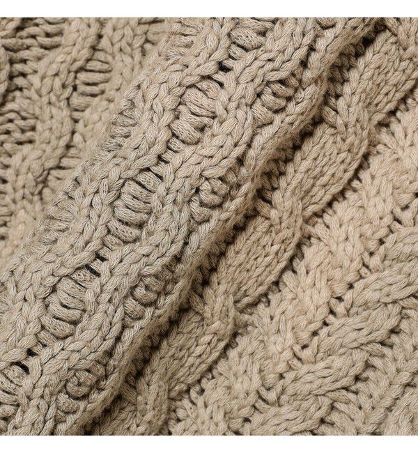 BEAMS「ワイドショートフィット アランニット」|ニット・セーター|