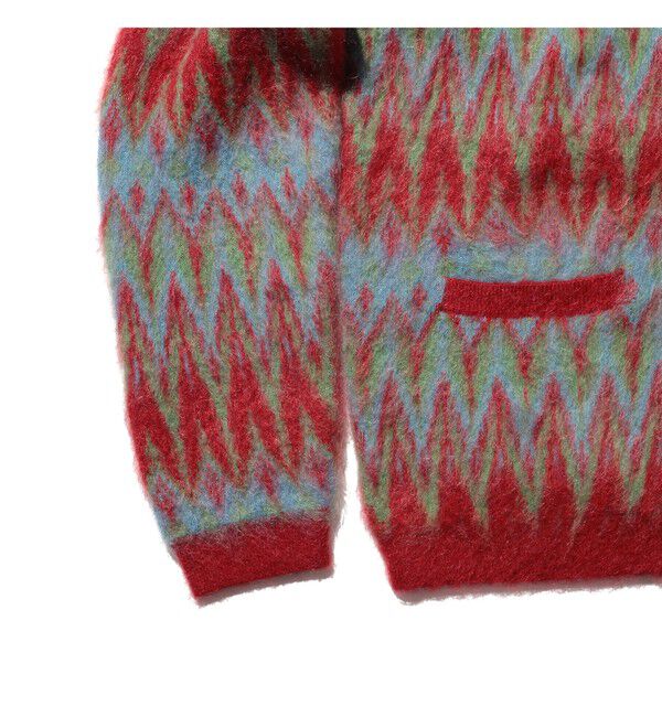 BEAMS PLUS「Cardigan Double Jacquard Chevron Pattern」|ニット・セーター|