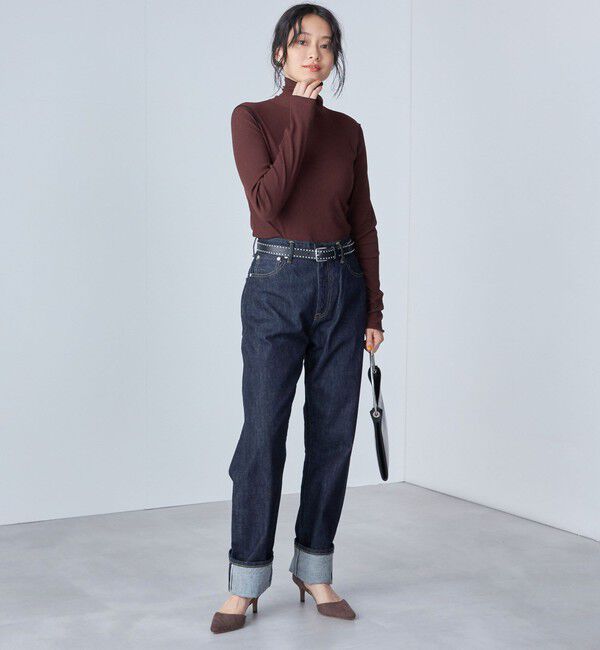 SHIPS for women「〈手洗い可能〉ドライタッチ リブ タートル」|Tシャツ・カットソー|