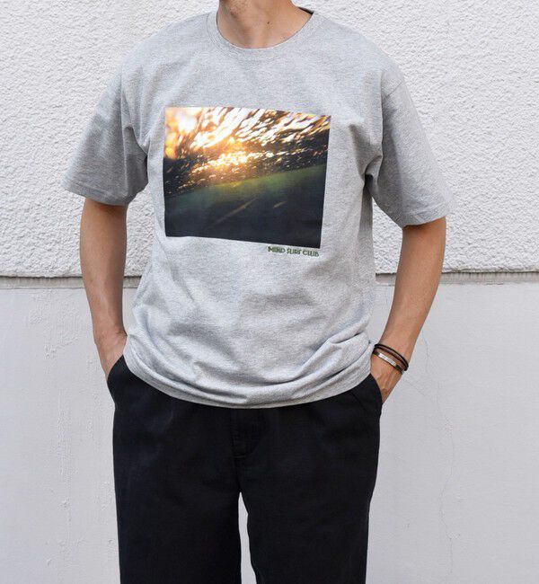 SHIPS any「SHIPS any: オーシャン フォトグラフ プリント ワンポイント 刺繍 Tシャツ◇」|Tシャツ・カットソー|