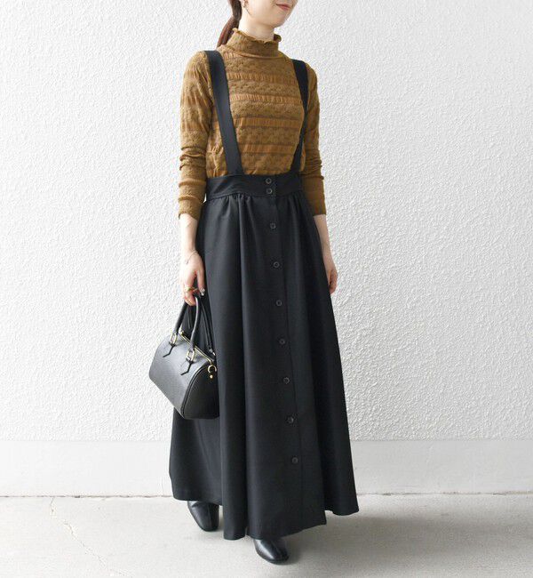 SHIPS any「SHIPS any:〈洗濯機可能〉ウーステッド ハイウエスト ジャンパースカート」|ジャンパースカート|