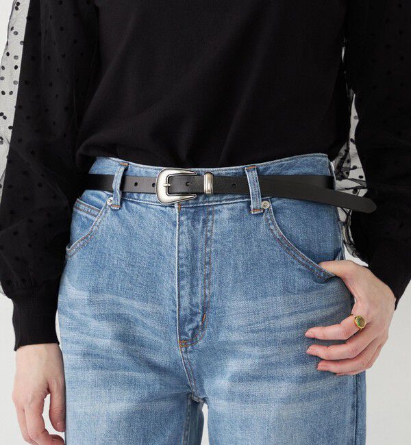 SHIPS Colors 「SHIPS Colors:メタルループ ウエスタン ベルト◇」|ベルト|ブラック