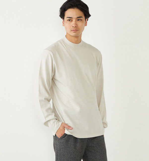SHIPS Colors 「SHIPS Colors:〈吸湿発熱・手洗い可能〉Solist(R) Heat モックネック ニット」|ニット・セーター|ナチュラル
