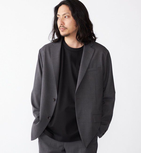SHIPS「SHIPS:〈セットアップ対応〉TW ストレッチ ジャケット」|テーラードジャケット|グレー