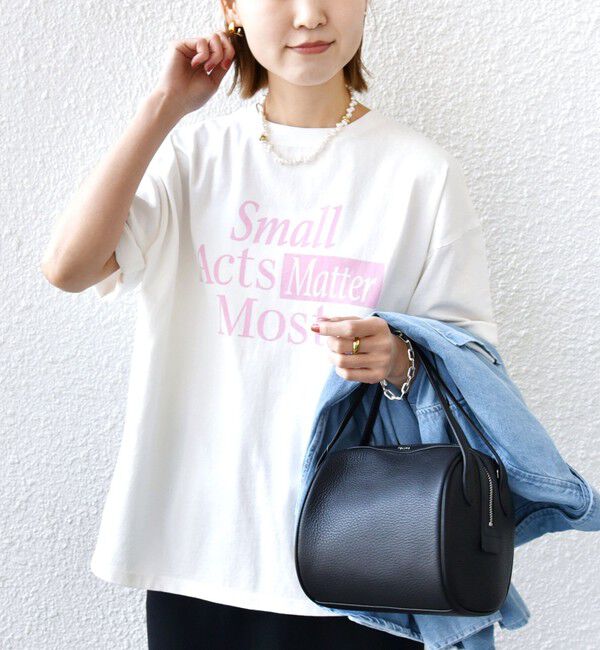 SHIPS for women「【SHIPS別注】81BRANCA:ロゴ 5分袖 TEE」|Tシャツ・カットソー|