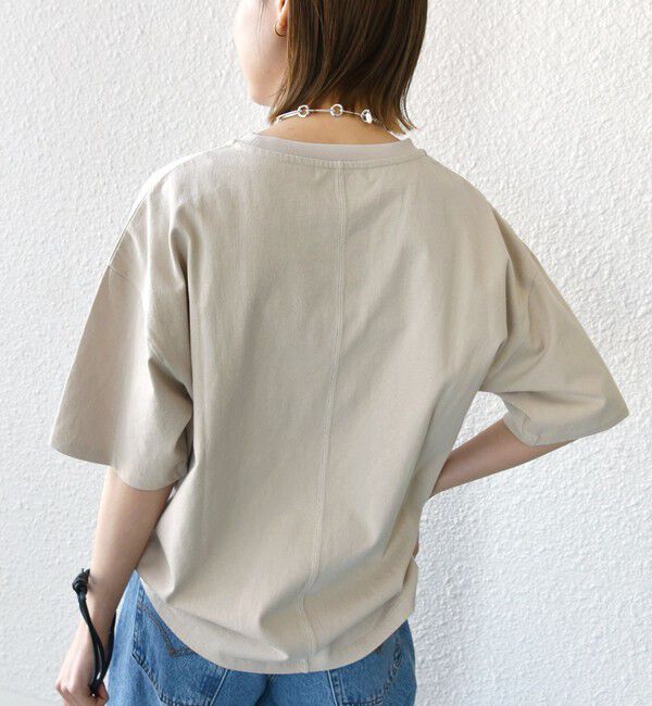 SHIPS for women「【SHIPS別注】81BRANCA:ロゴ 5分袖 TEE」|Tシャツ・カットソー|