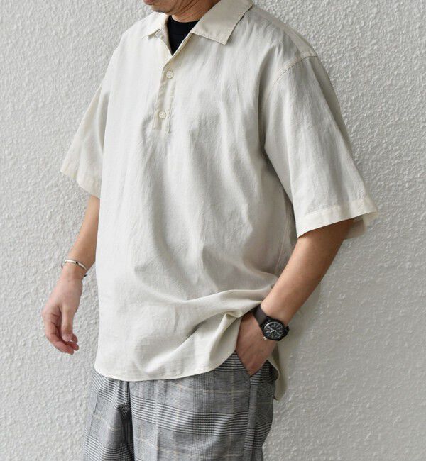 SHIPS any「SHIPS any:〈洗濯機可能〉コットン/リネン オープンカラー プルオーバー シャツ◇」|シャツ・ブラウス|