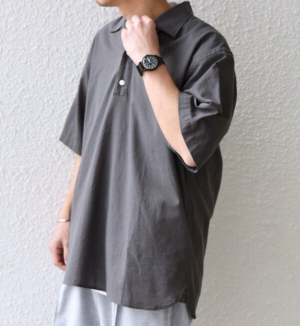 SHIPS any「SHIPS any:〈洗濯機可能〉コットン/リネン オープンカラー プルオーバー シャツ◇」|シャツ・ブラウス|