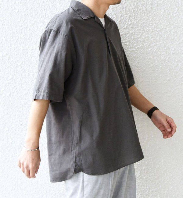 SHIPS any「SHIPS any:〈洗濯機可能〉コットン/リネン オープンカラー プルオーバー シャツ◇」|シャツ・ブラウス|