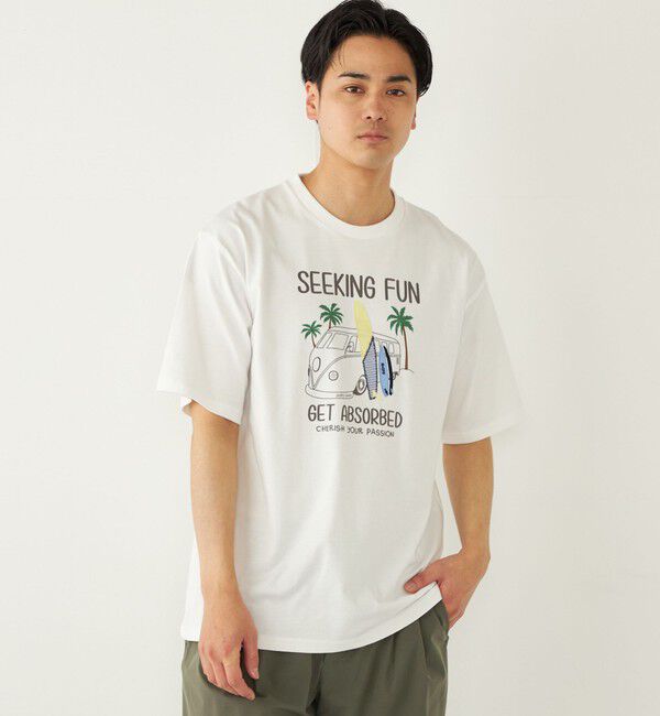 SHIPS Colors 「SHIPS Colors: パッチワーク プリント Tシャツ」|Tシャツ・カットソー|ライトホワイト