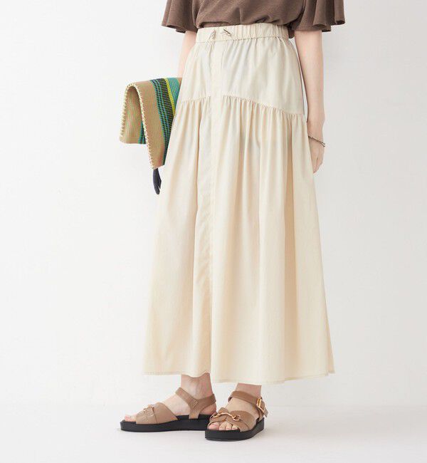 SHIPS Colors 「SHIPS Colors:〈接触冷感・UVカット・撥水〉マルチファンクション フレアスカート◇」|フレア|ベージュ