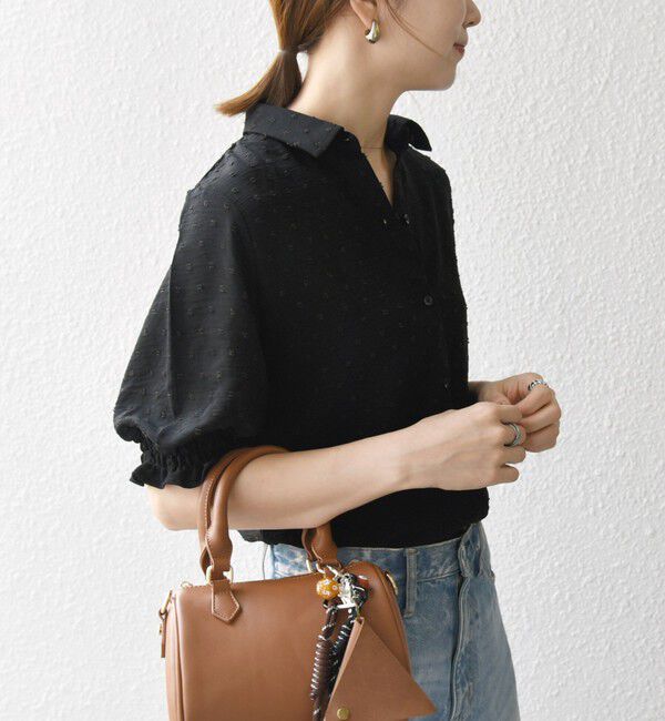 SHIPS any「SHIPS any:〈洗濯機可能〉カットドビー ジャージー パフ シャツ」|Tシャツ・カットソー|