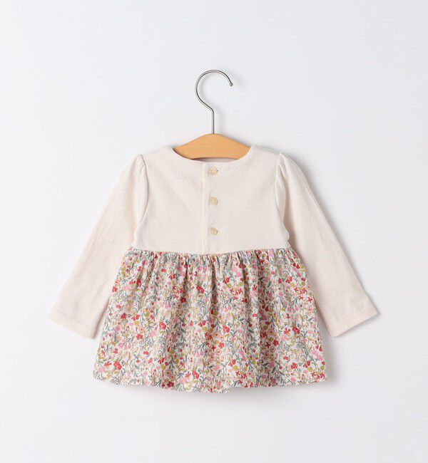 SHIPS KIDS「SHIPS KIDS:70～80cm / フラワー 長袖 セット ロンパース」|ロンパース|