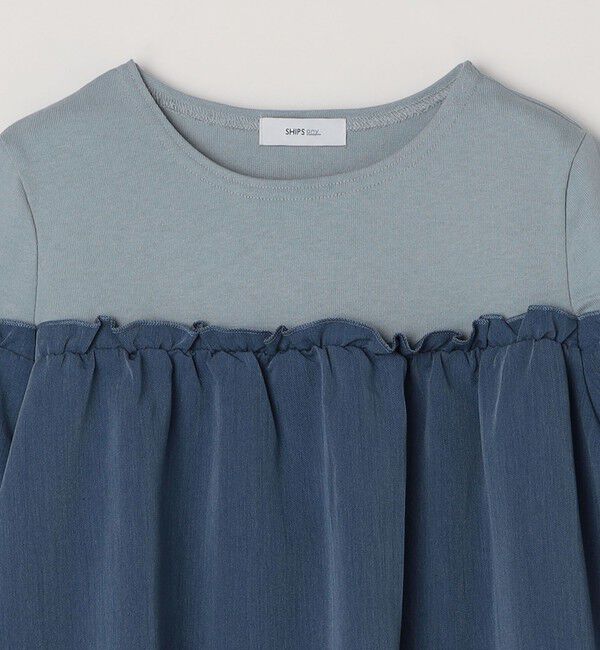 SHIPS any「SHIPS any:〈洗濯機可能〉ボーダー/ソリッド 切り替え ワンピース<KIDS>」|ワンピース|