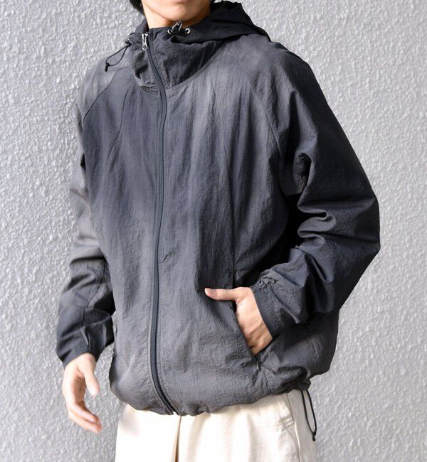 SHIPS any「SHIPS any:〈洗濯機可能〉タイダイ ナイロン アーバン ジップ ライト パーカー◆」|その他|チャコールグレー