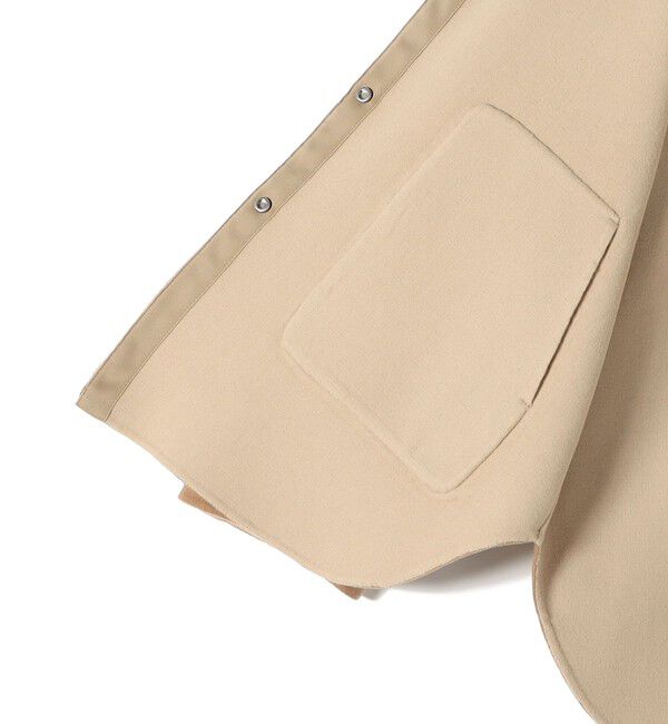 SHIPS for women「セミ 梳毛 配色 リバー ノーカラー コート」|ノーカラーコート|