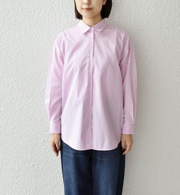 SHIPS Colors 「SHIPS Colors:〈手洗い可能〉ストライプ オーバー シャツ 2」|シャツ・ブラウス|